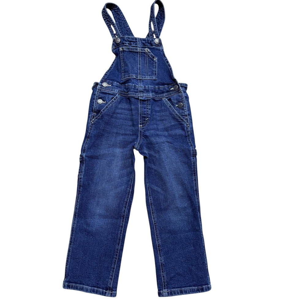 Old Navy Denim Overalls Kids 5T Blue Relaxed Fit Carpenter Jeans Play School